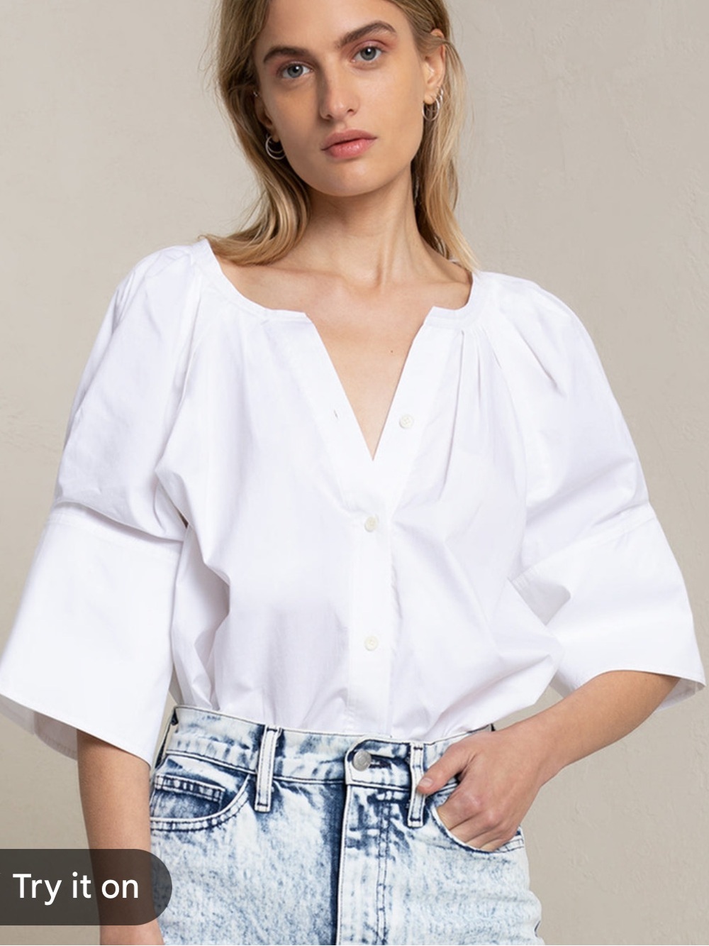 A.L.C. Chloe Puff Sleeve Top Size 6